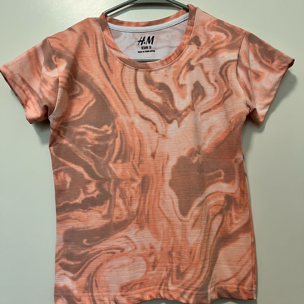 H&M Kids Swirl Pattern T-Shirt - Coral
